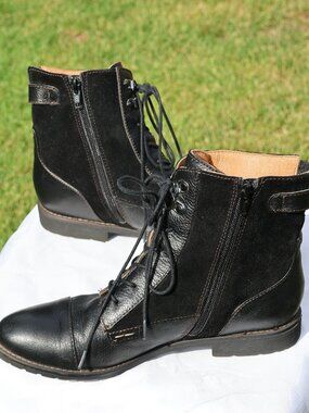 Montana Black Leather Ankle Boots